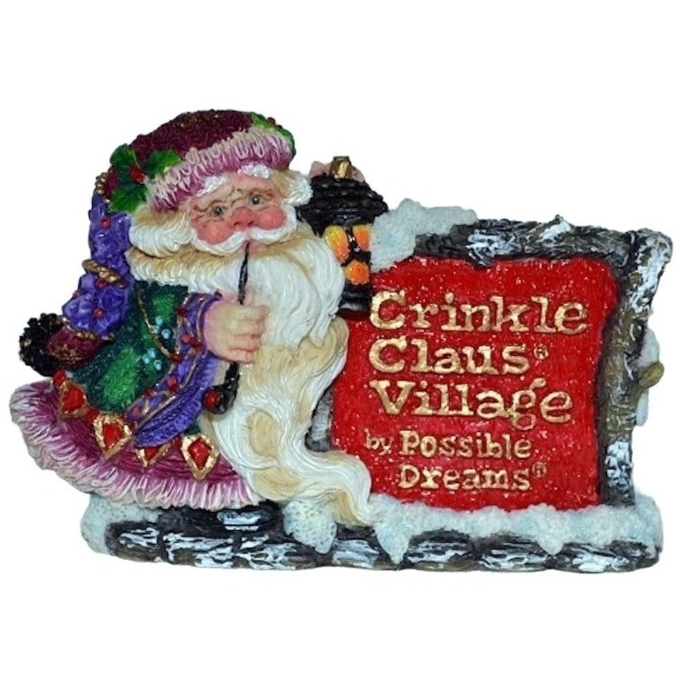 Vintage 1997 Crinkle Claus Village Display Figurine #965006